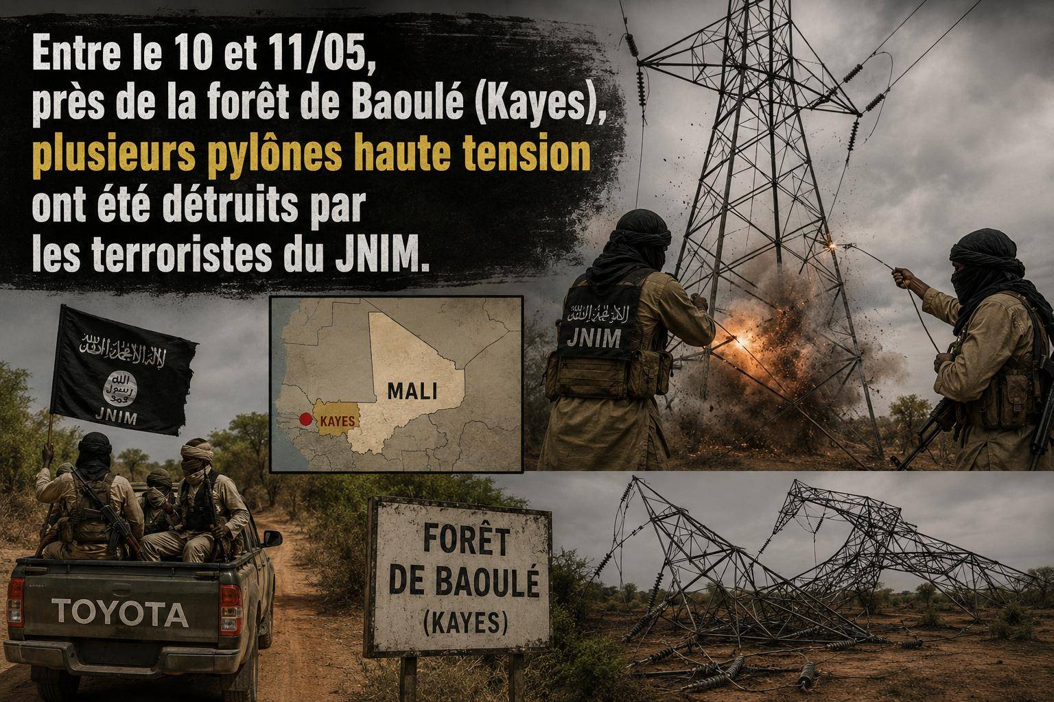 Mali : Bamako plongée dans le noir après un sabotage majeur à Kayes