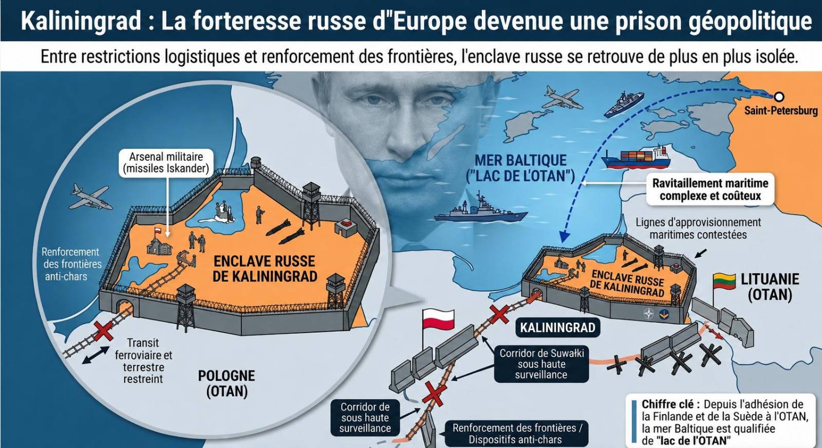 Kaliningrad face au défi de l&rsquo;isolement : l&rsquo;enclave russe sous le verrou de l&rsquo;OTAN