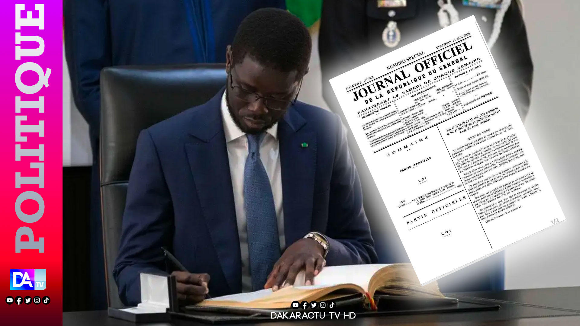 Sénégal : Bassirou Diomaye Faye officialise la réforme du Code électoral et encadre l&rsquo;inéligibilité