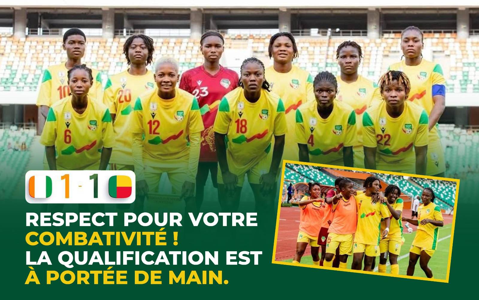 Amazones du Bénin : un nul encourageant à Abidjan pour la qualification