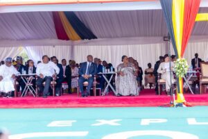 Faure Gnassingbé et Yoweri Museveni lors d'un entretien bilatéral