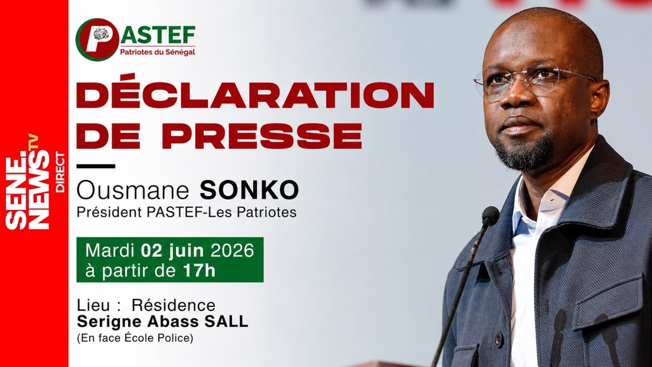 Intervention de Ousmane Sonko après la nomination du nouveau gouvernement