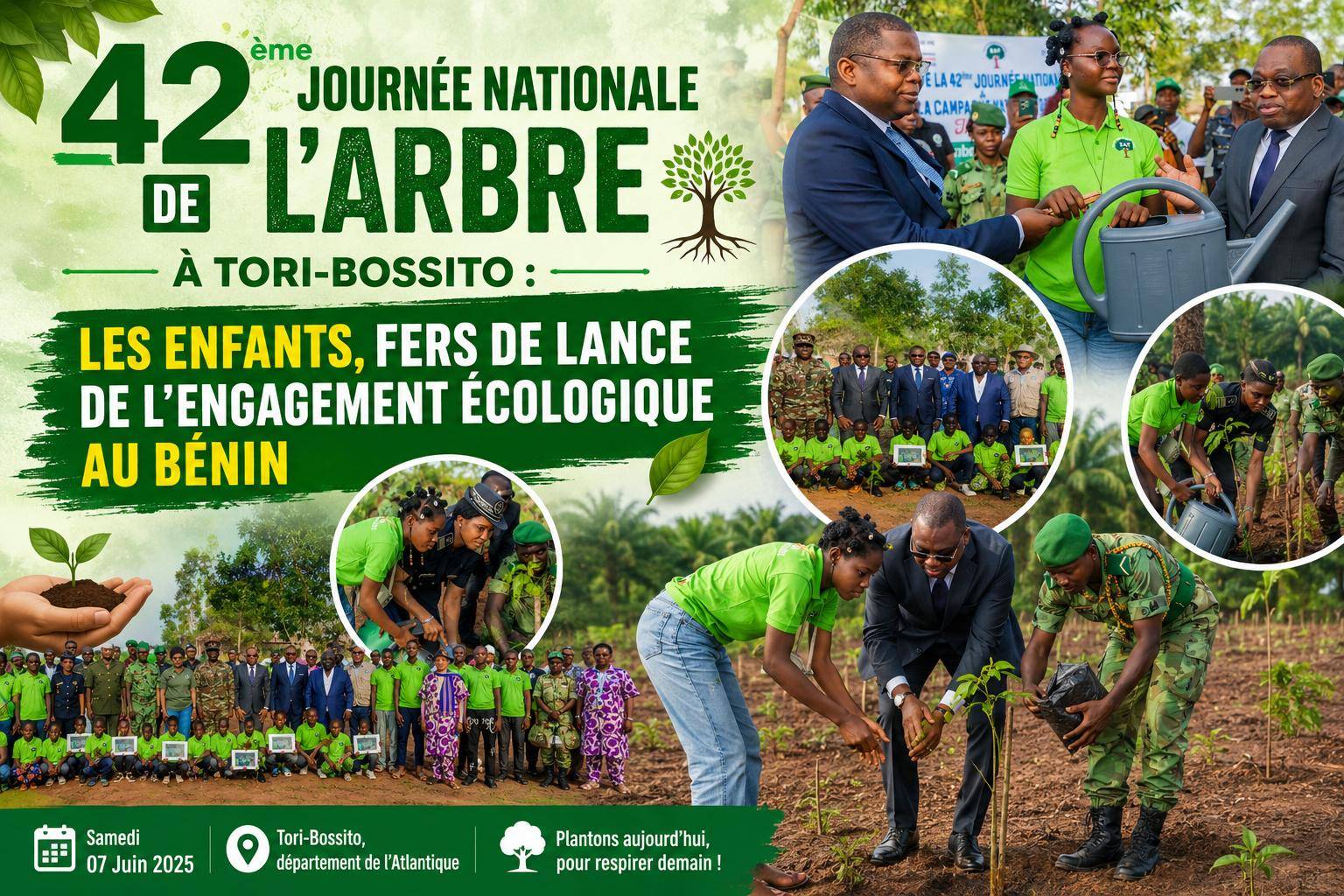 La jeunesse béninoise au cœur de la 42ème Journée nationale de l’arbre à Tori-Bossito