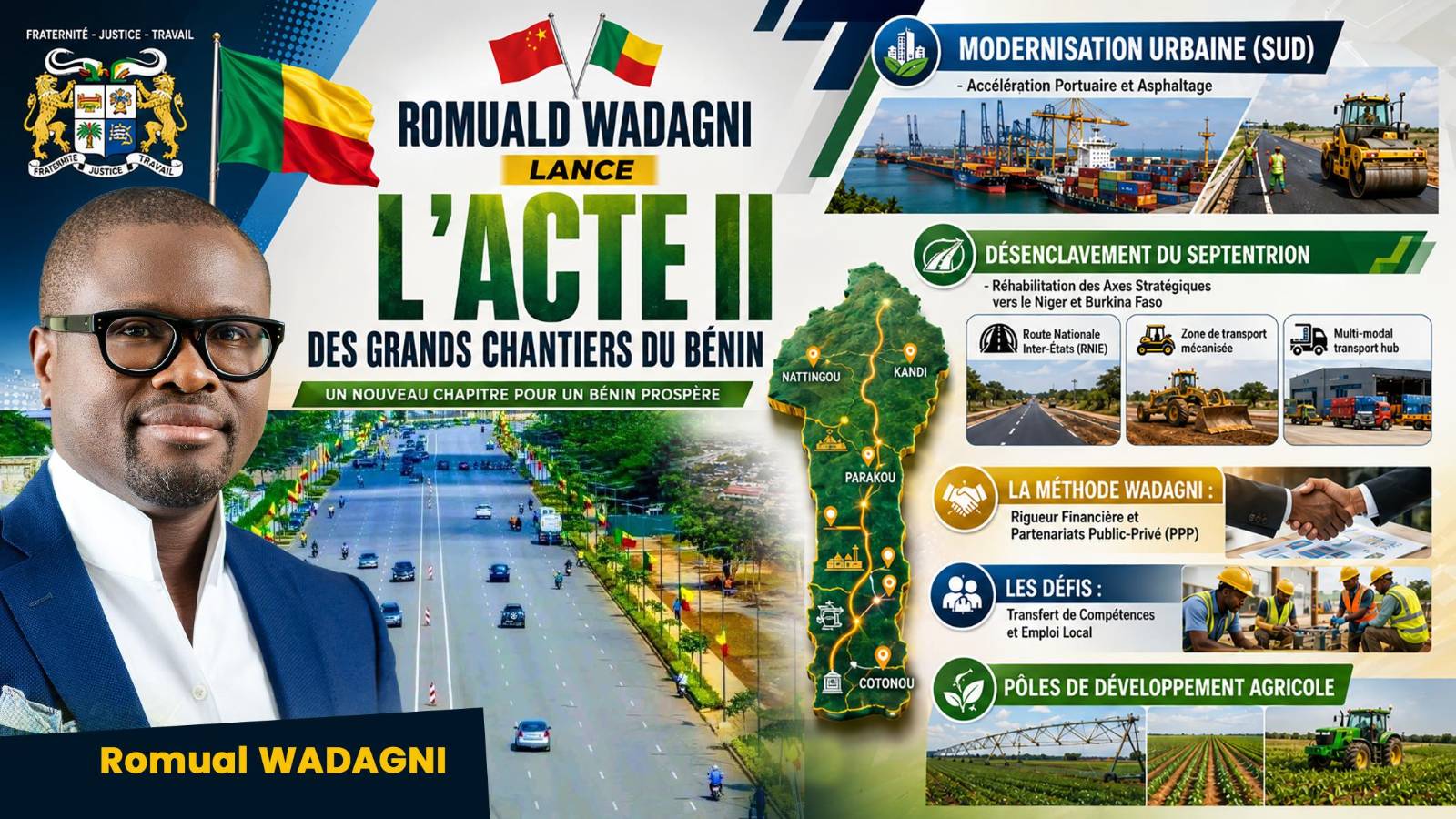Le Bénin accélère sa croissance avec le partenariat sino-béninois sous wadagni