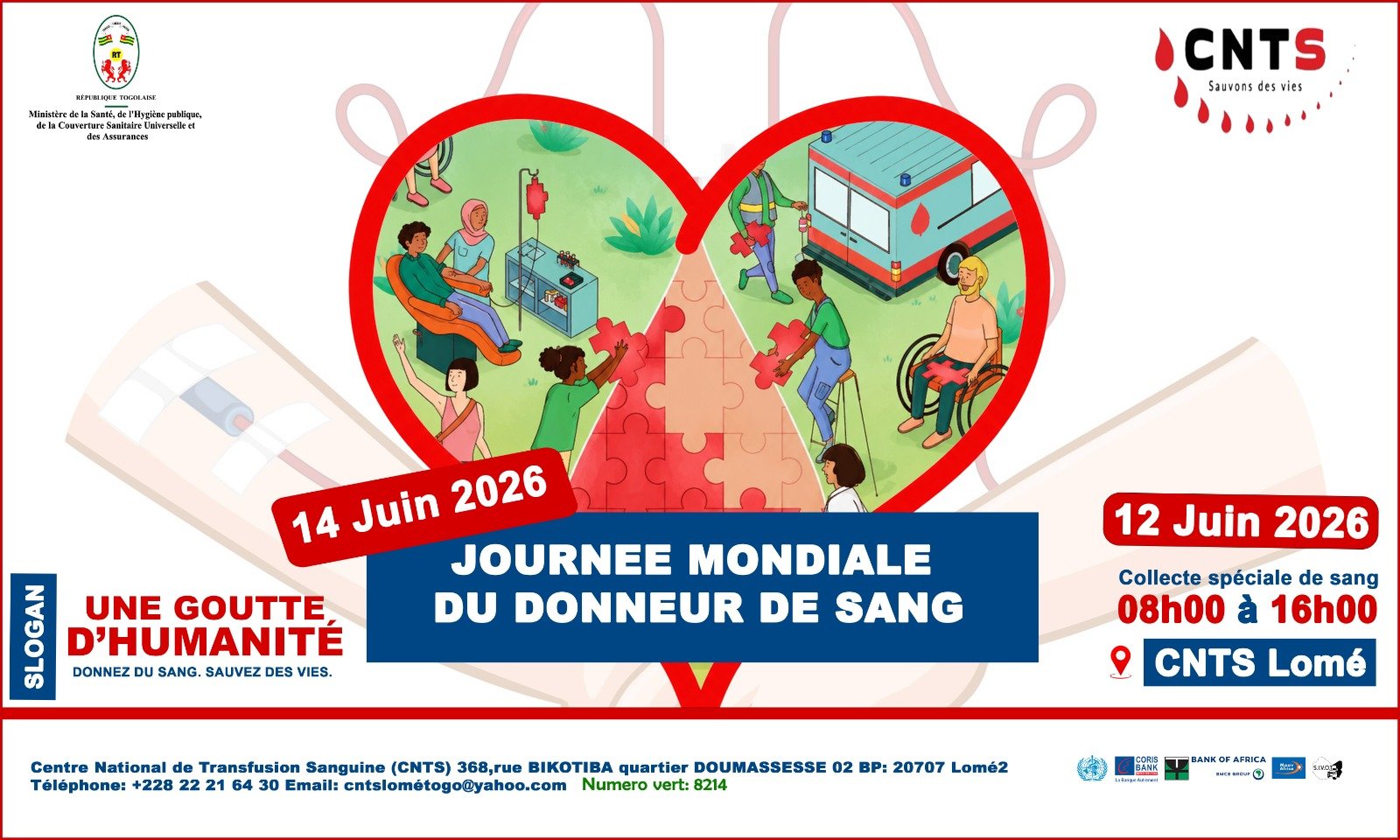 Togo : une collecte exceptionnelle de sang pour la journée mondiale du donneur en juin 2026