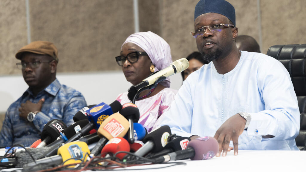 Ousmane Sonko, président du Pastef et ancien Premier ministre sénégalais, lors de son discours le 2 juin 2026 à Dakar.