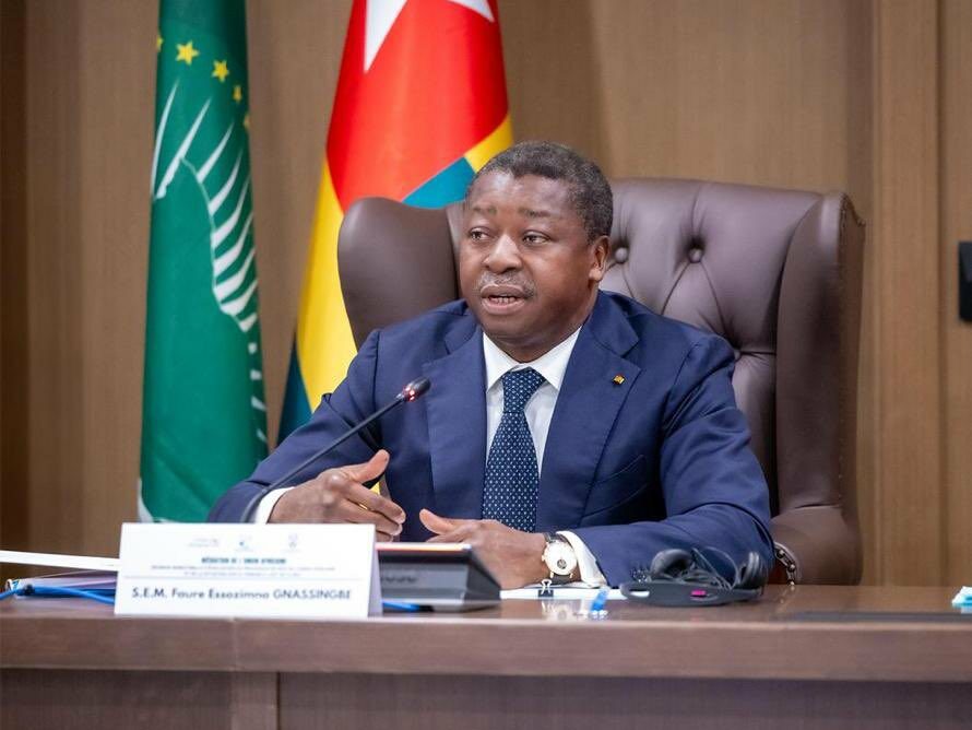 Faure Gnassingbé lors d’une réunion sur la crise en RDC