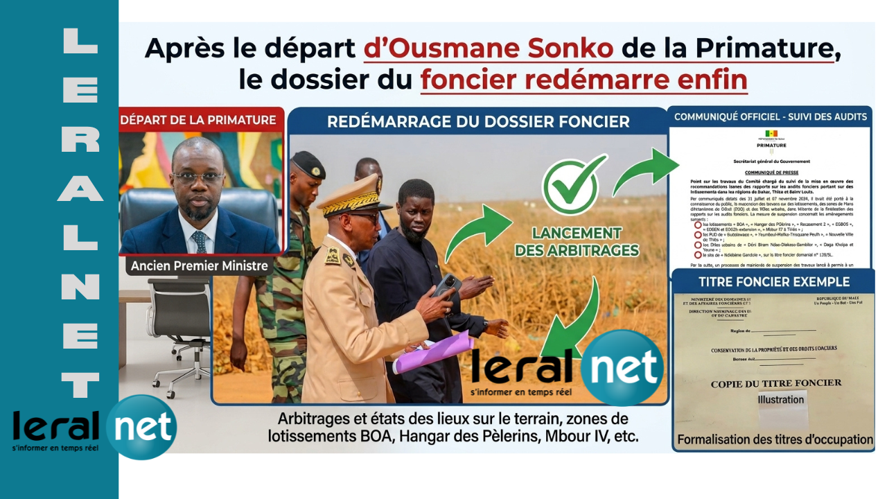 Après le départ d&rsquo;Ousmane Sonko, le dossier foncier de la Sénégal redémarre enfin