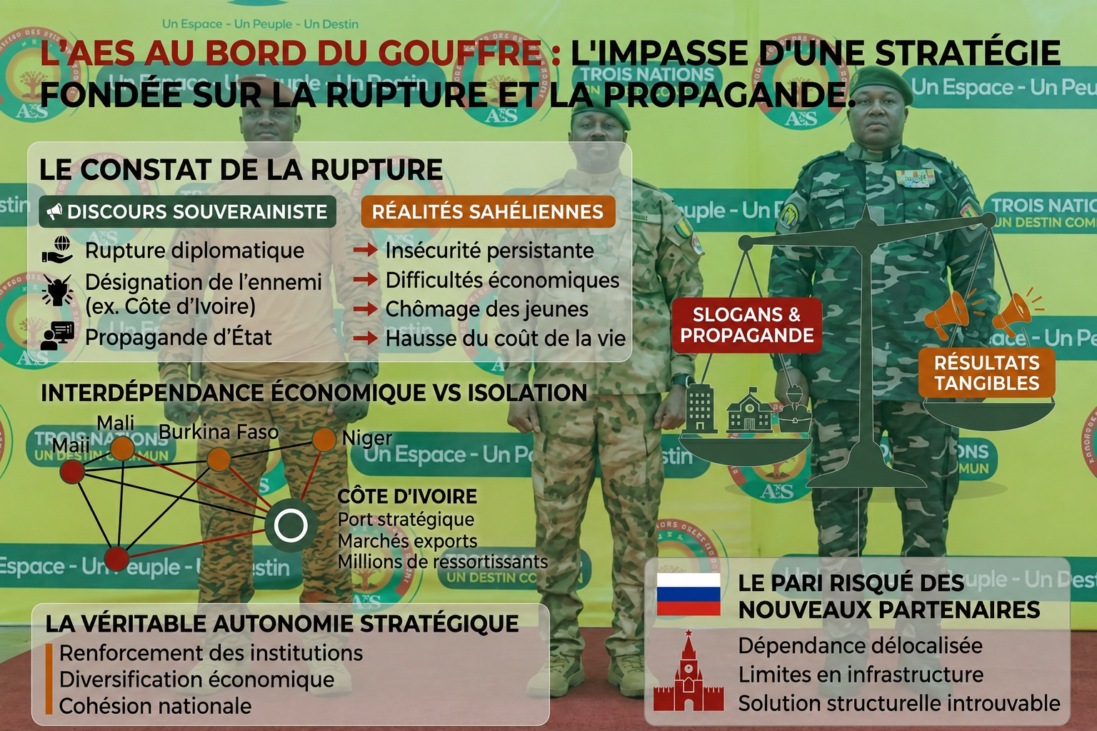 L&rsquo;Alliance du Sahel face à ses contradictions : souveraineté sans résultats concrets