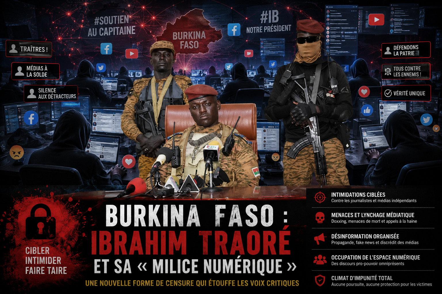 Burkina Faso : la junte de traoré et ses bataillons numériques contre la presse