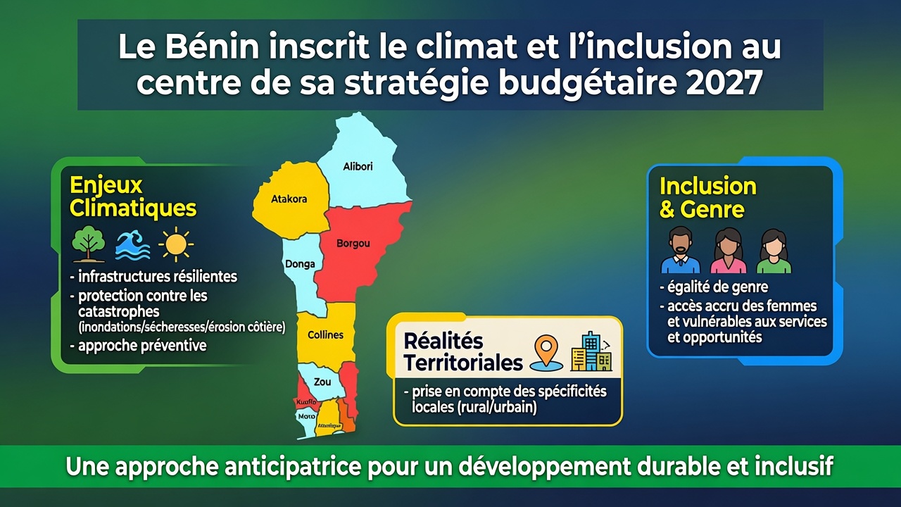 Le Bénin intègre climat, égalité et territoires dans son budget 2027