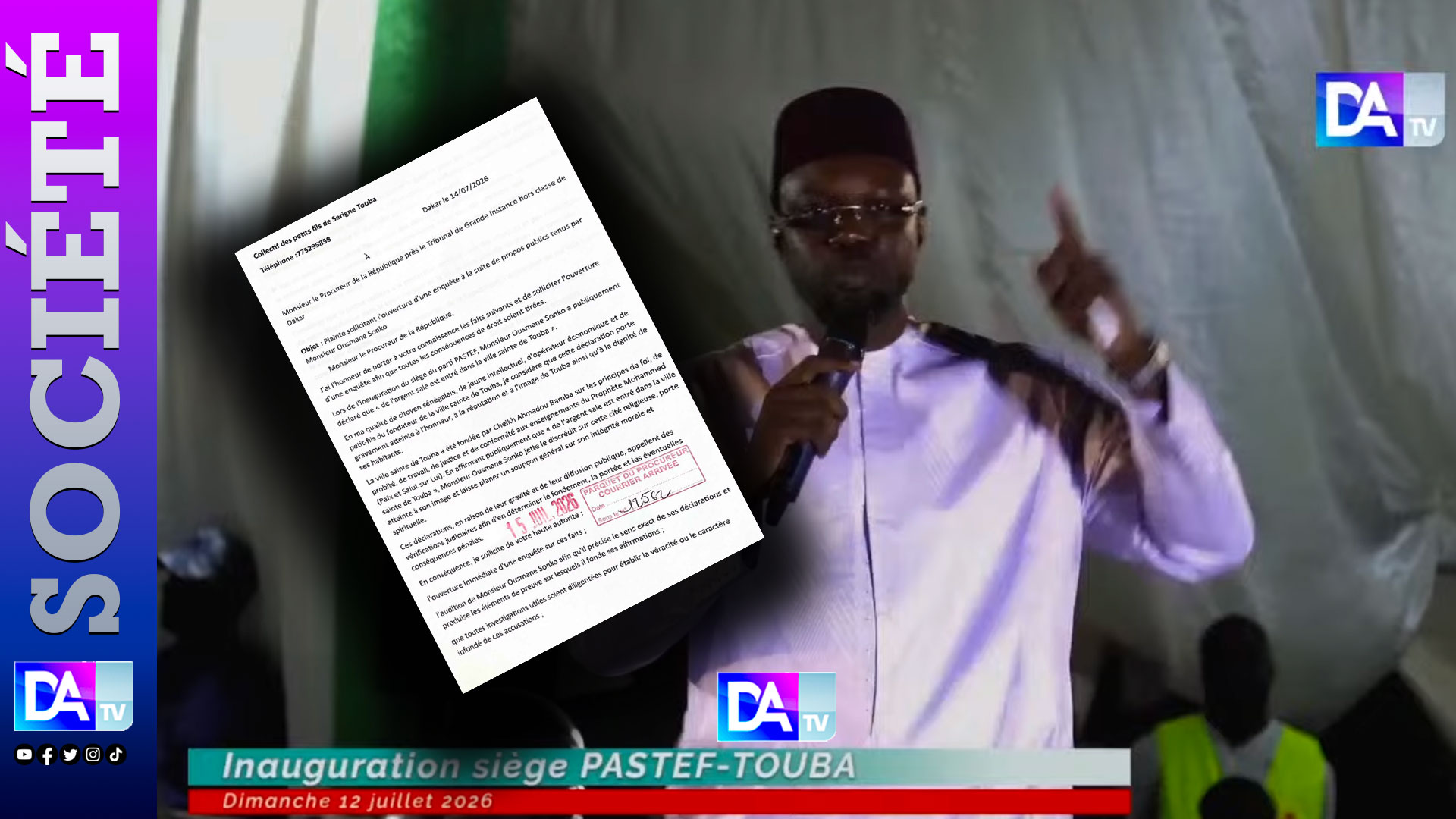 Plainte contre Ousmane Sonko pour propos sur Touba : un collectif saisit la justice
