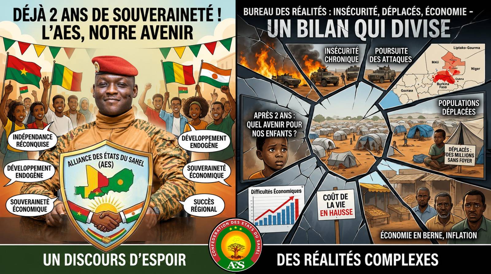 L&rsquo;AES en question : souveraineté affichée, défis persistants pour les populations