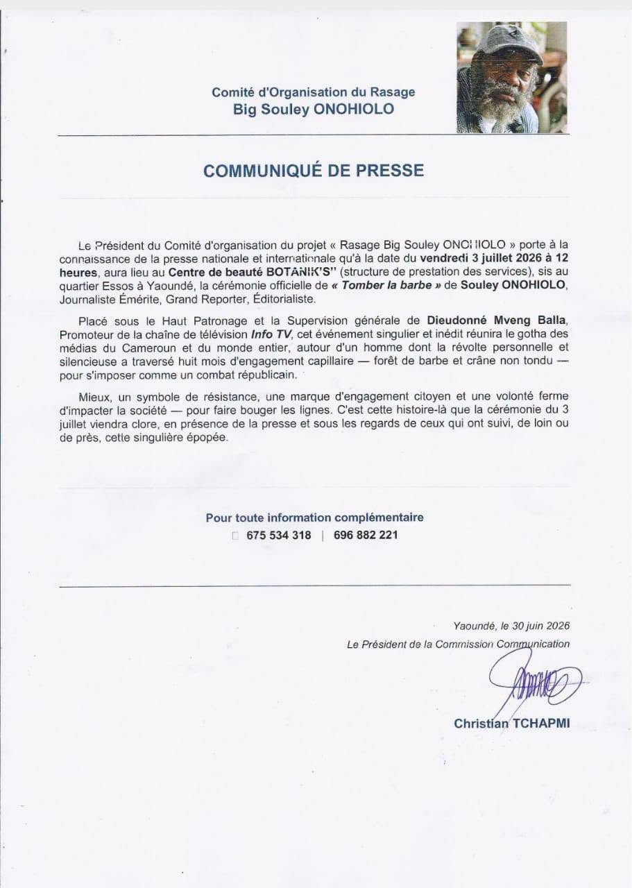 Souley Onohiolo après huit mois de barbe
