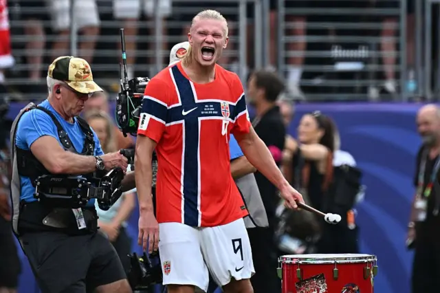 Erling Haaland célèbre un but en Coupe du monde 2026