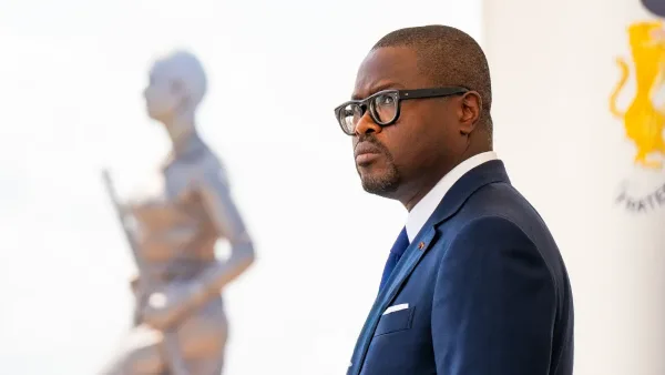 Le président Romuald Wadagni, lors d'une cérémonie officielle à Cotonou