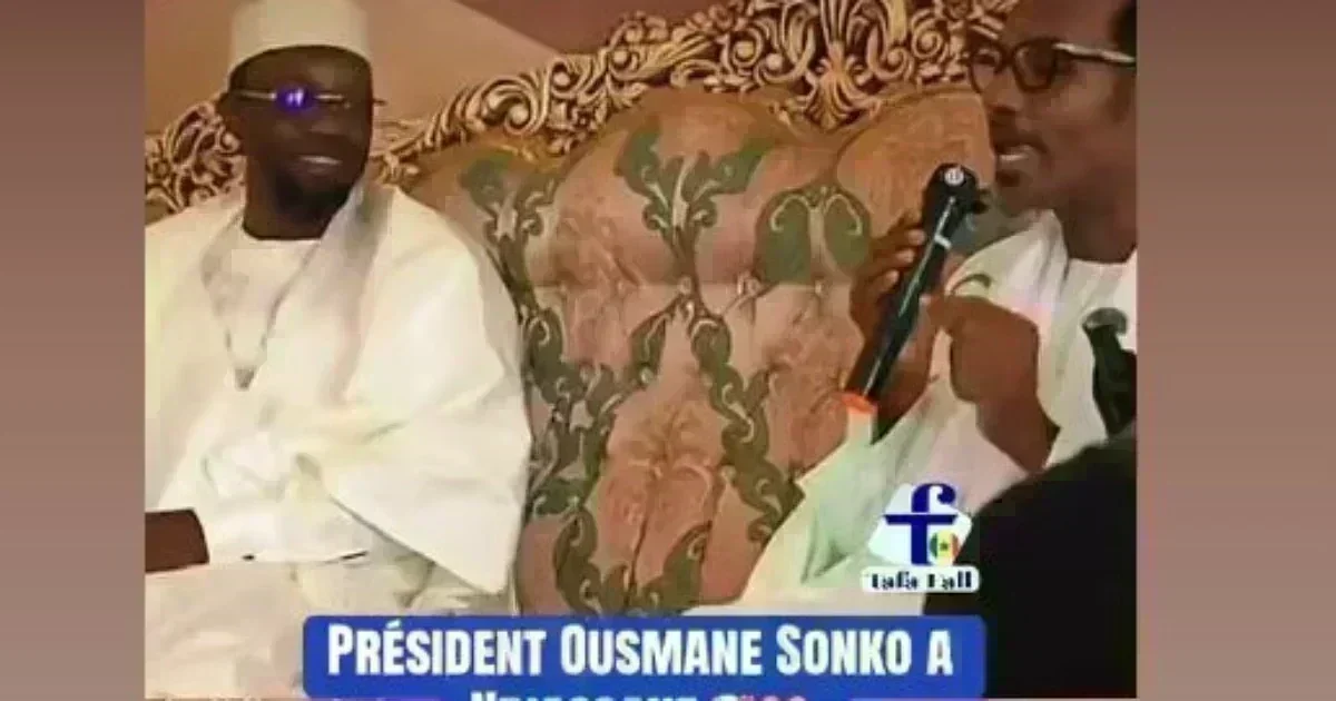 Soutien de Serigne Khalifa Kounta à Ousmane Sonko lors du Gamou à Ndiassane