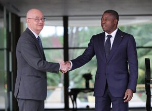 Les deux dirigeants lors de l’audience officielle