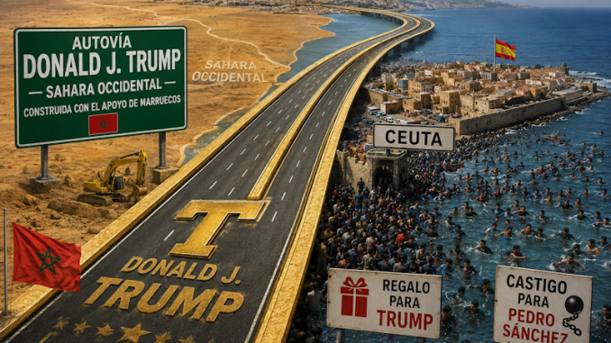 Vue aérienne de l'autoroute Tiznit-Dakhla au Maroc