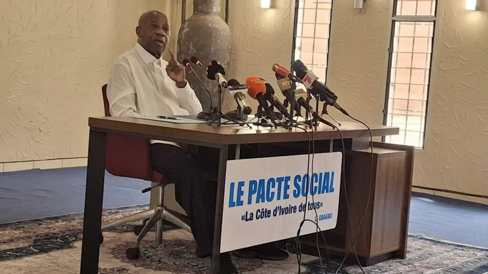 Laurent Gbagbo lors de la nomination des cinq personnalités au PPA-CI