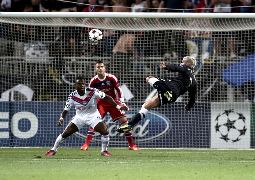 Antoine Griezmann marque pour la Real Sociedad contre l'OL en 2013