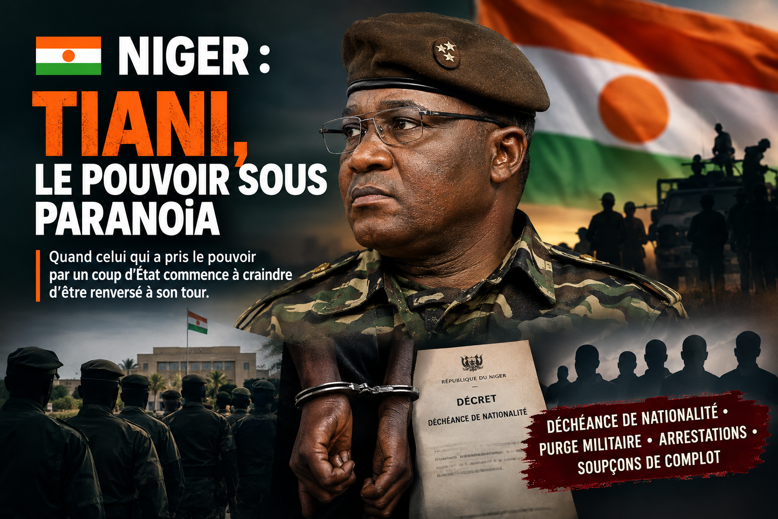 Au Niger, la paranoïa de tiani s&rsquo;abat sur les siens après le putsch manqué du 29 août
