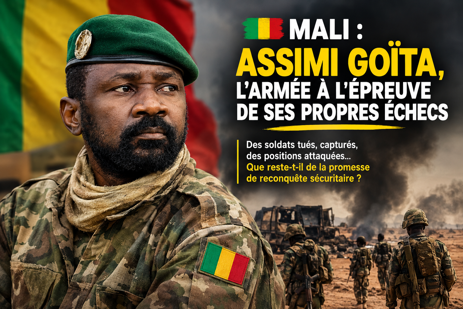 Mali : les défis stratégiques d&rsquo;assimi goïta face à l&rsquo;escalade des défaites militaires en 2026