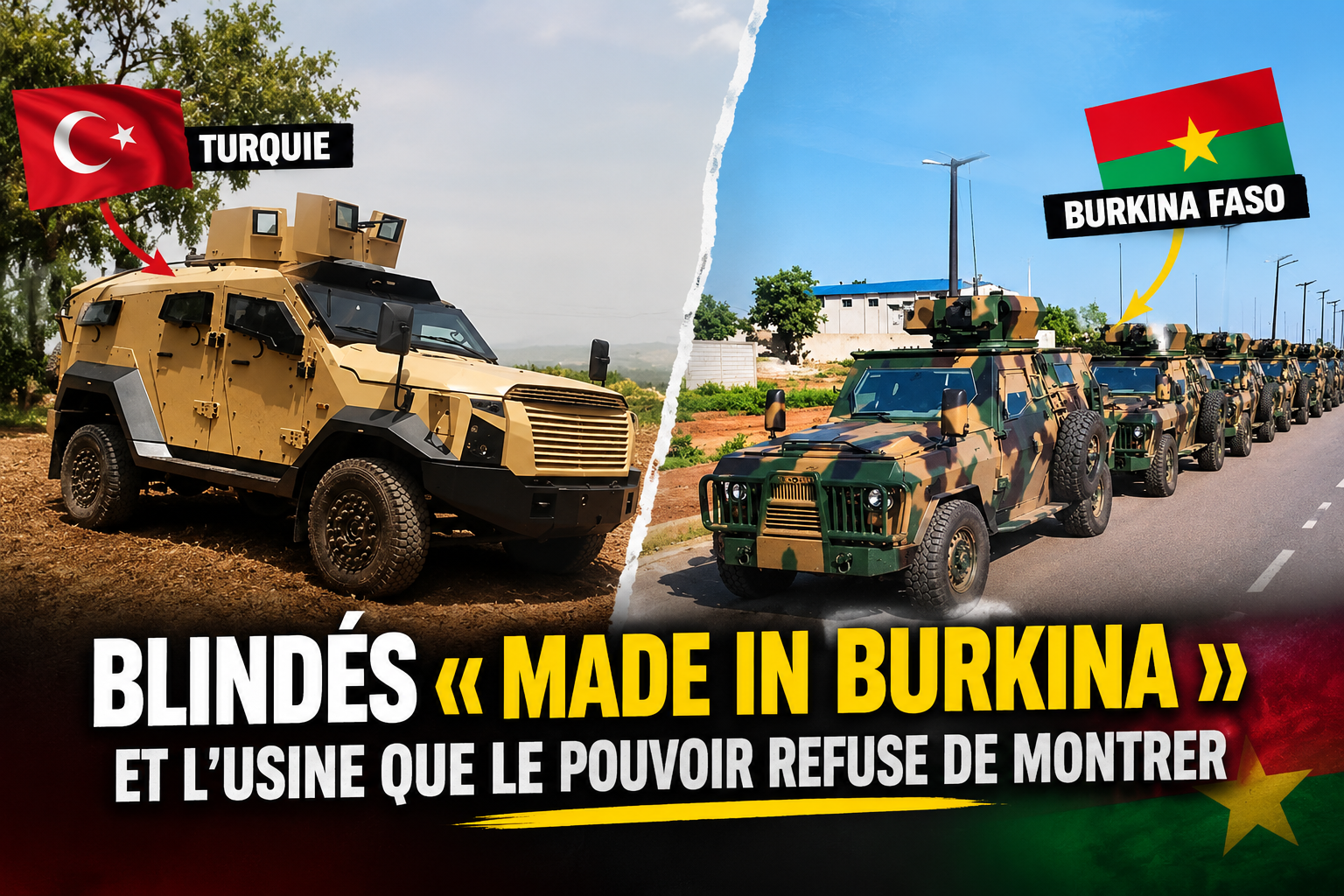 Blindés nanga au Burkina Faso : les promesses industrielles de Traoré face au vide des preuves