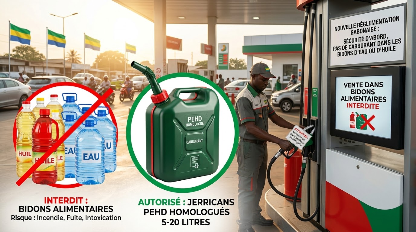 Bidons alimentaires bannis au Gabon : quelles retombées pour les automobilistes et quelles perspectives ?