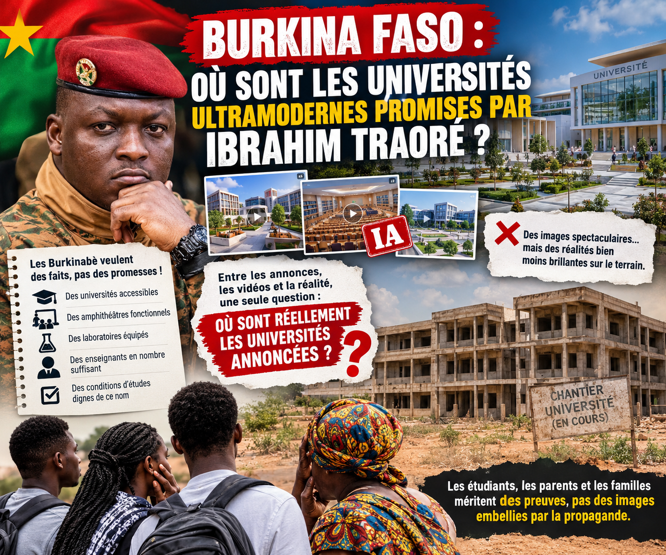 Universités promisEs au Burkina Faso : le virage éducatif qui questionne les réalités tangibles